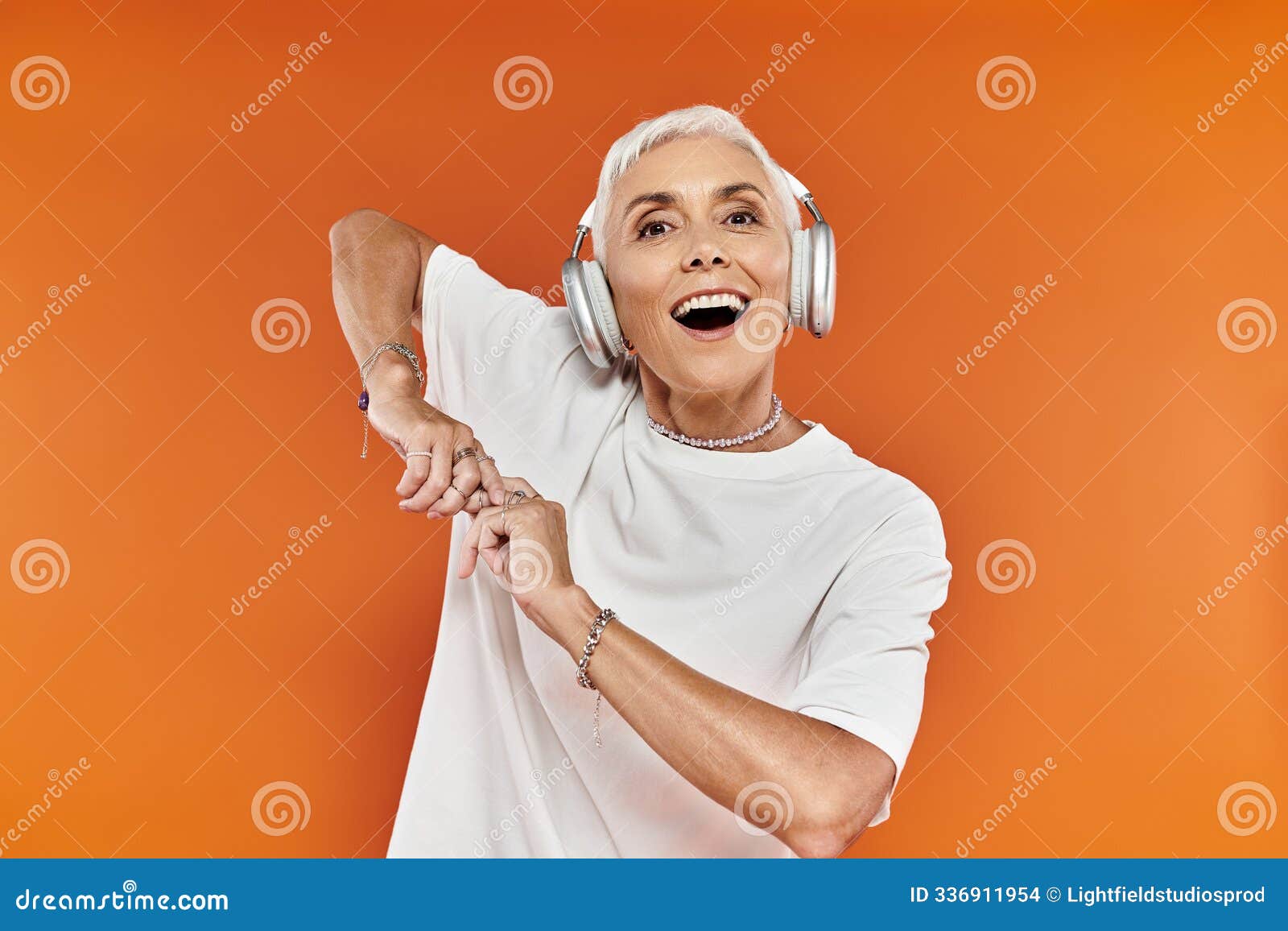 A Mature Woman with Short Hair Stock Photo Image of culture, movement