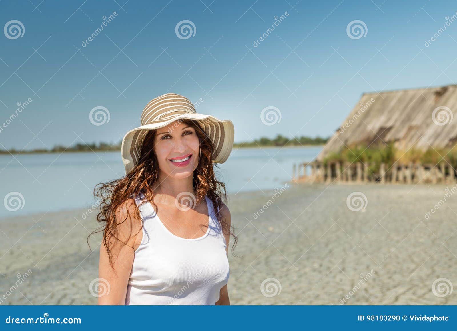 Busty older women Mature Woman On Sun Split Beach Stock Photo Image Of Split Buxom 98183290