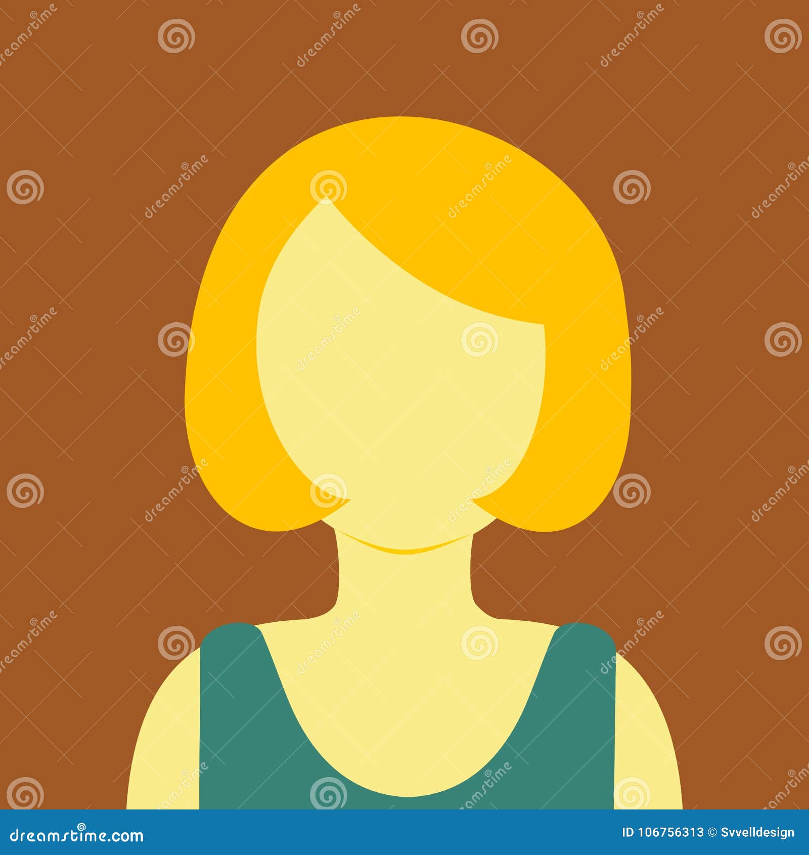 Mature Women Short Hair People Vector Illustration Graphic Background