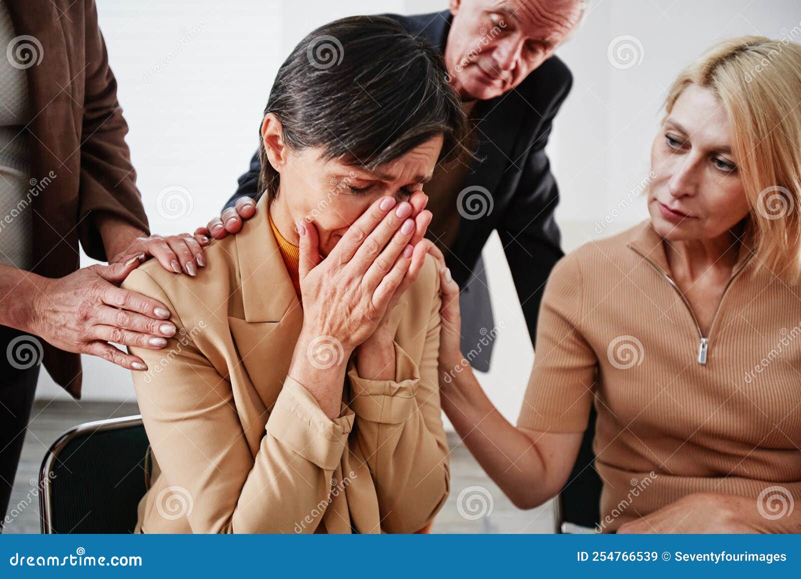 Woman Crying While Talking About Her Problems Stock Image Image Of