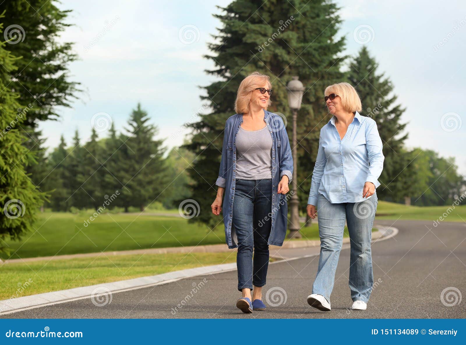 old woman power walking