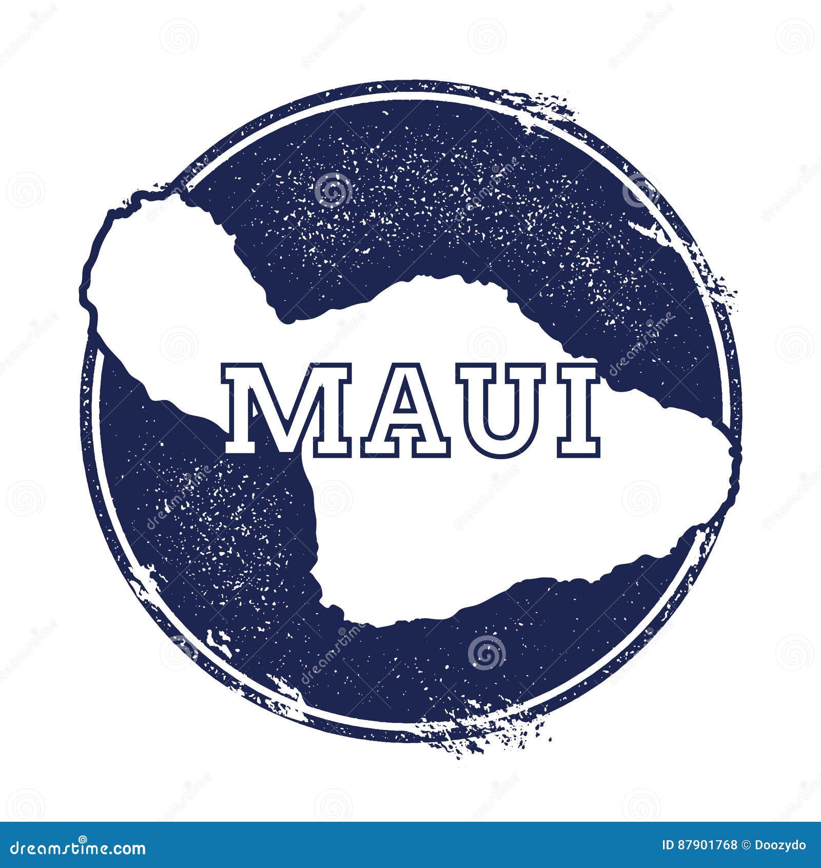 Maui vector map. stock vector. Illustration of hipster 87901768