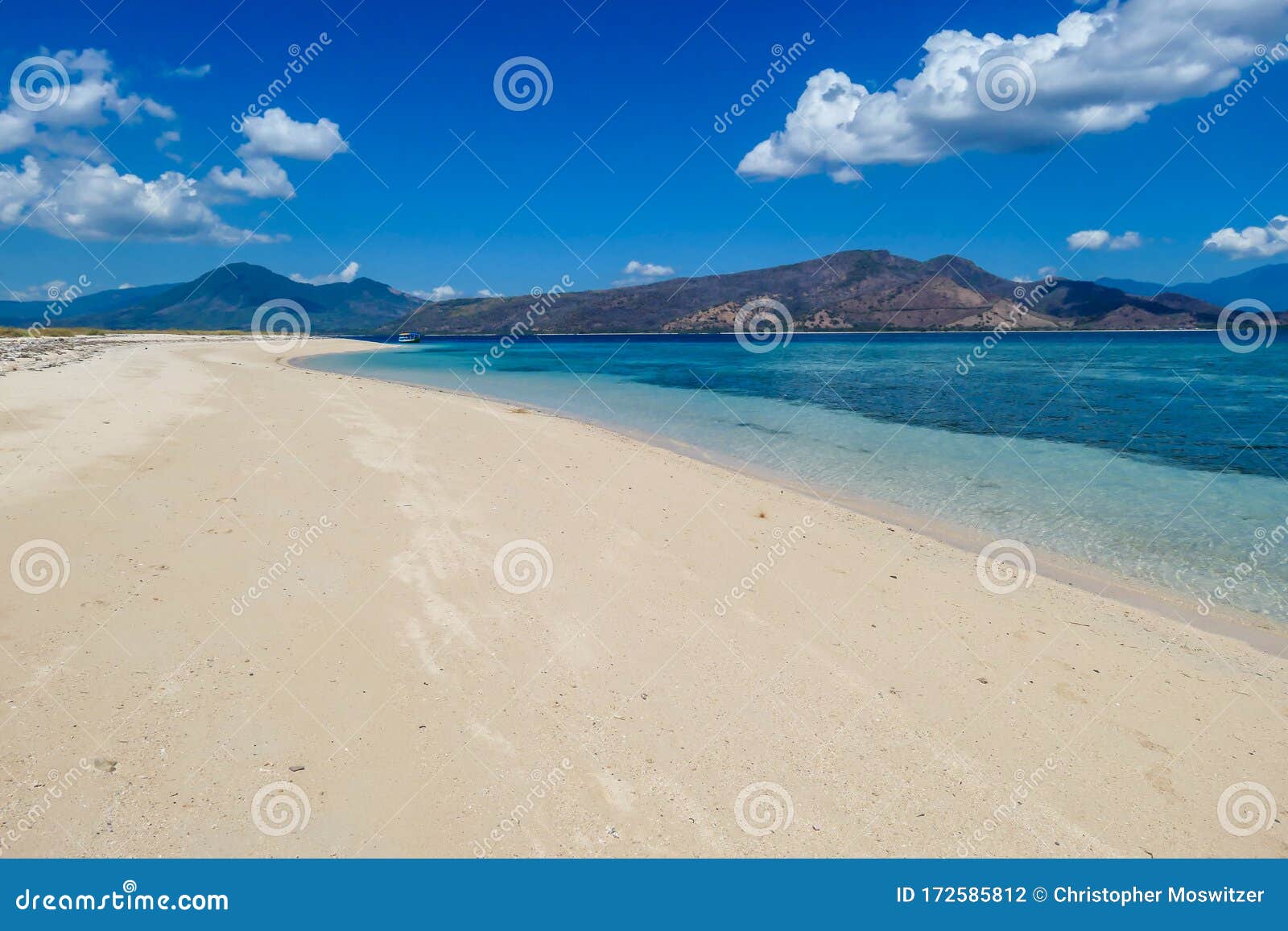 maumere - paradice white sand beach on a small unhabited island