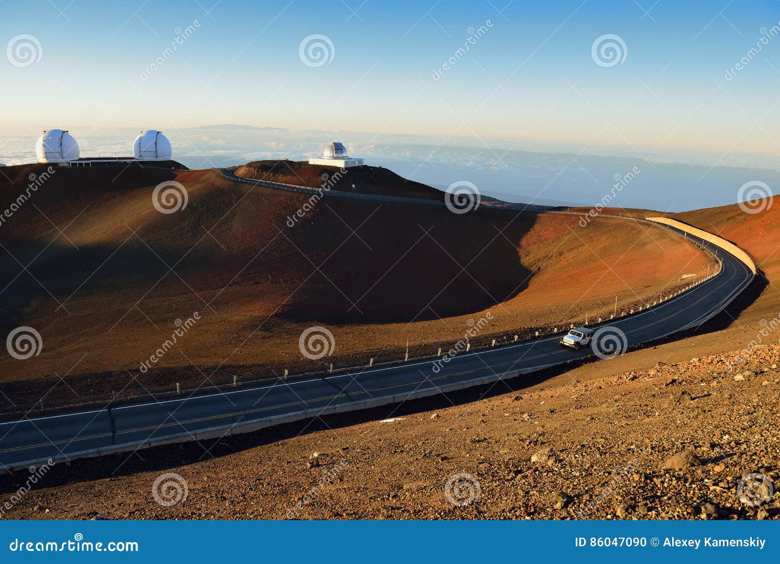 Mauna Kea Telescopes on the Big Island of Hawaii Stock Photo Image of