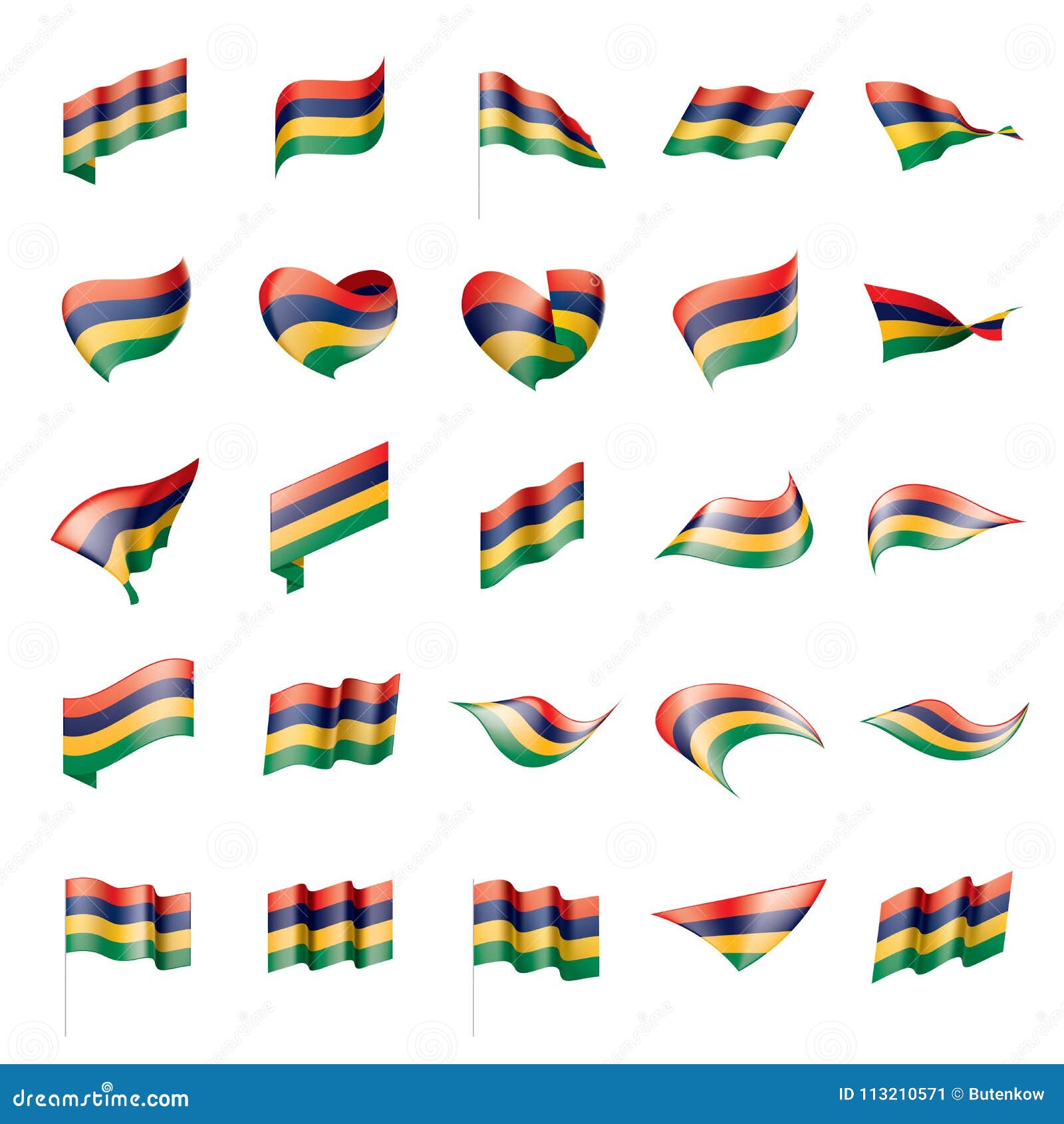 Download Mauritius Flag, Vector Illustration Stock Vector - Illustration of patriotism, emblem: 113210571