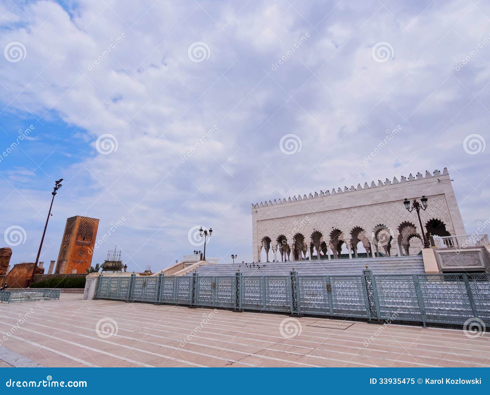 the mausoleum of mohammed v in rabat