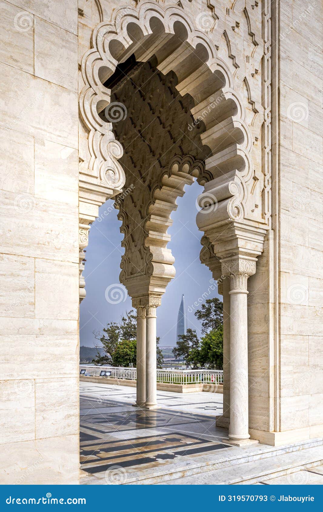 the mausoleum of mohammed v in rabat, morocco