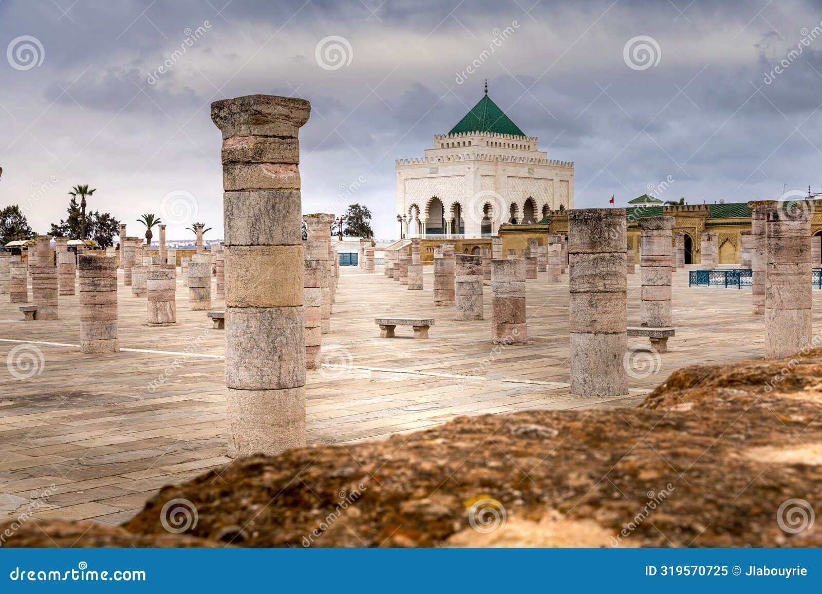 the mausoleum of mohammed v in rabat, morocco