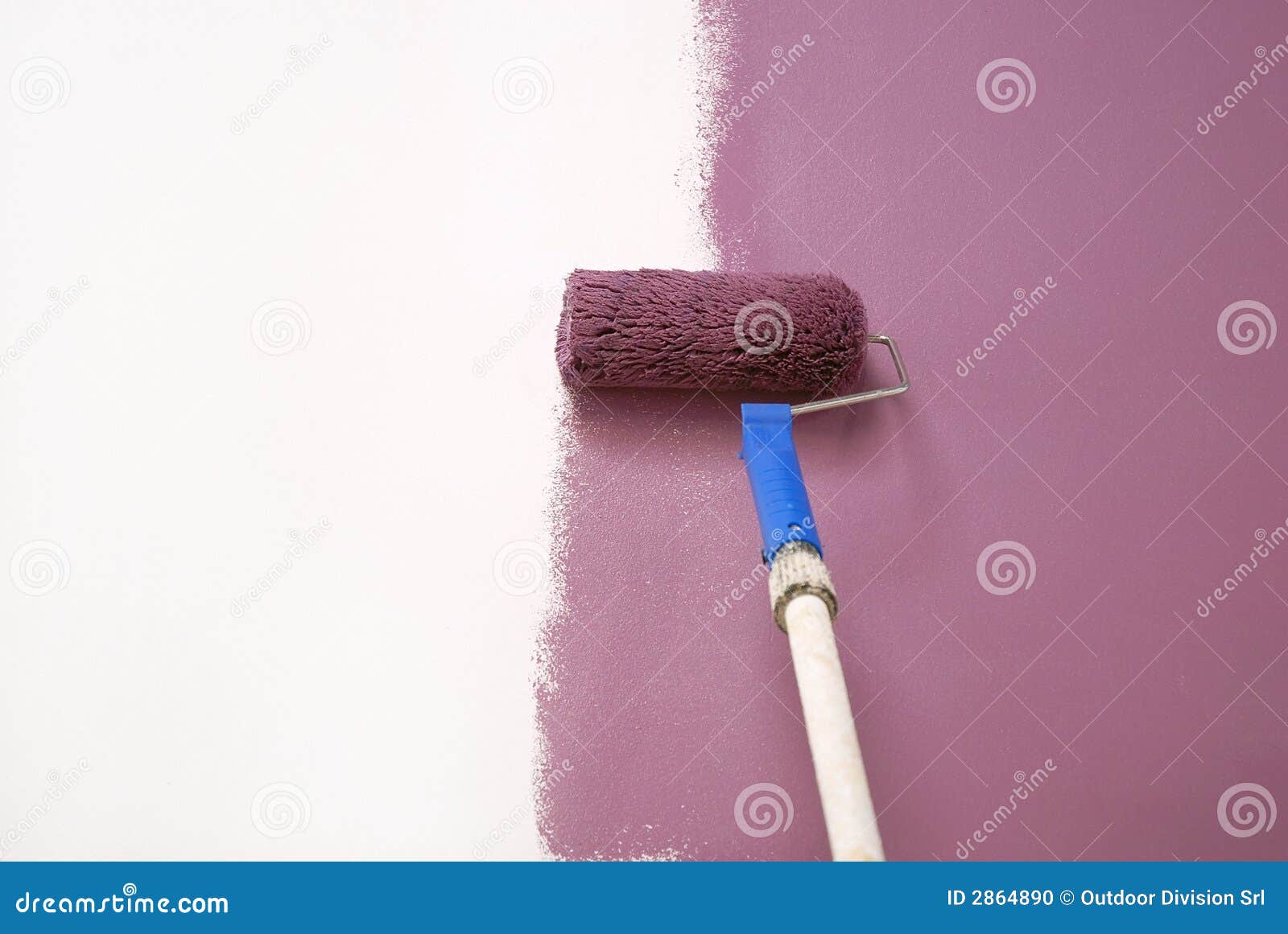 Mauve wall painting stock photo. Image of tiles, roll 2864890
