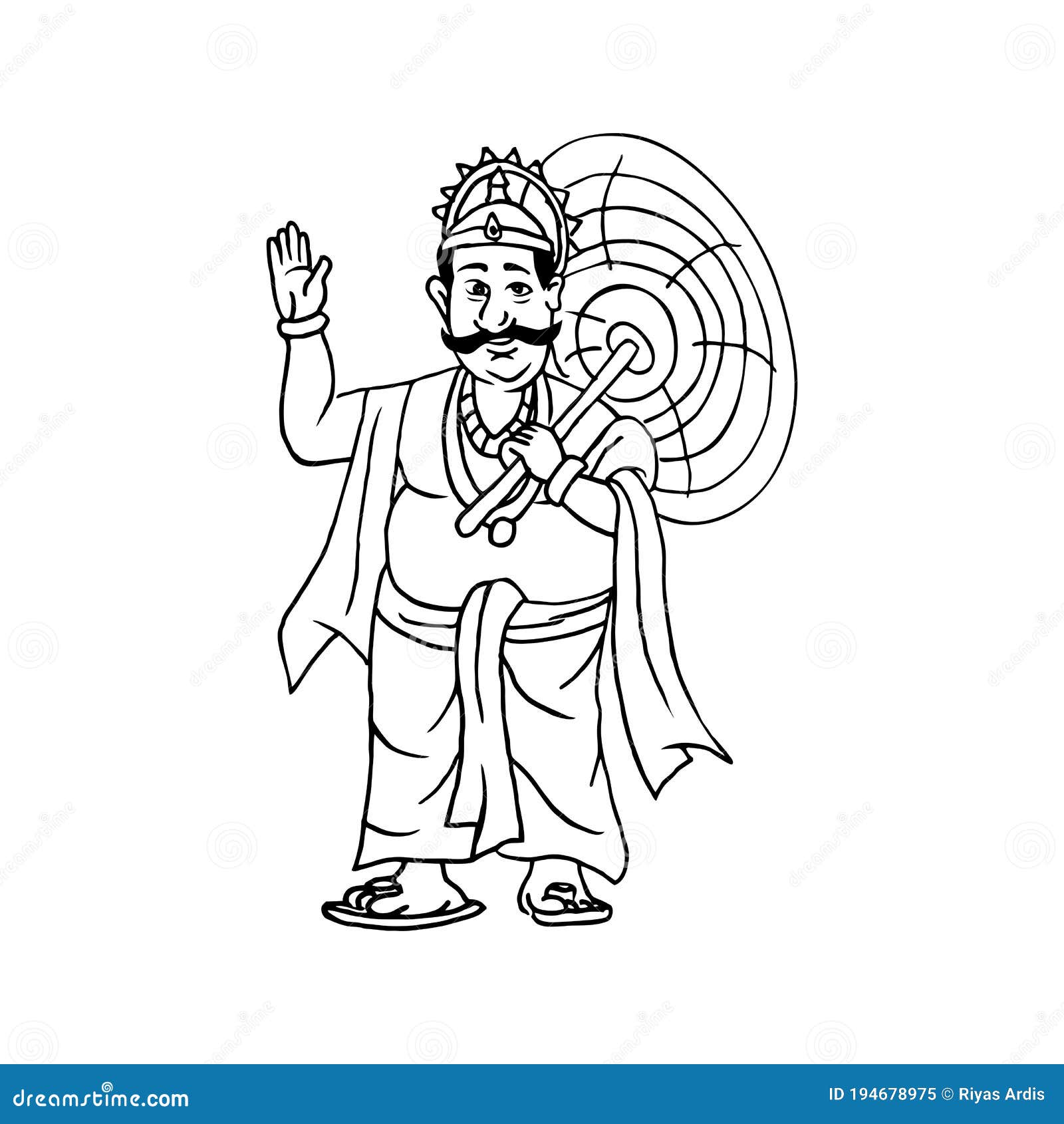 kerala-onam-festival-mahabali-also-kown-maveli-outline-sketch-stock