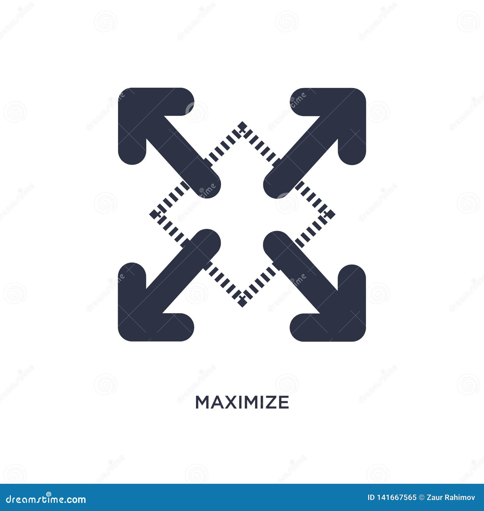 maximize icon on white background. simple   from orientation concept