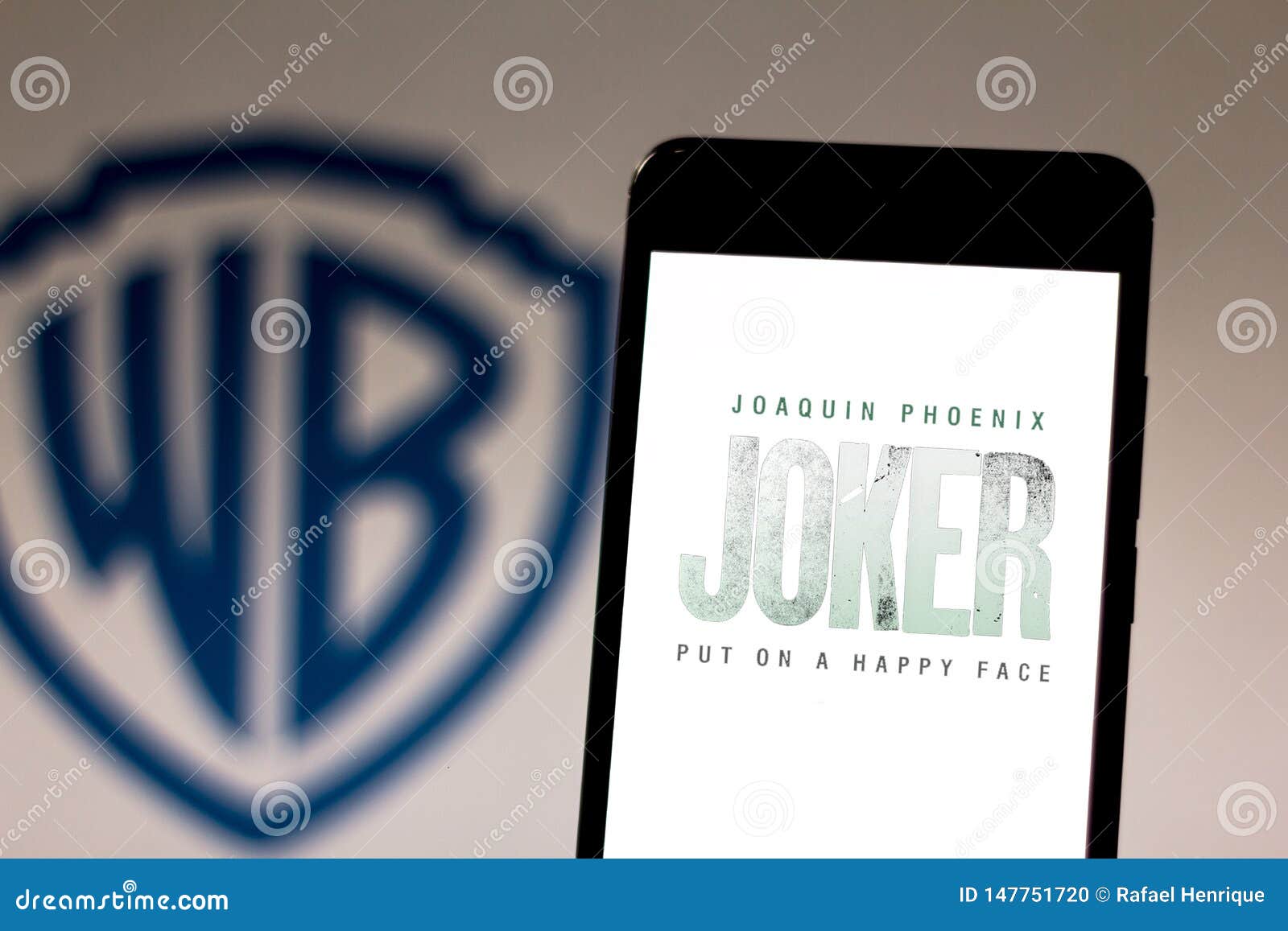 May 15 2019 Brazil In This Photo Illustration The Joker Movie Logo Is Displayed On A Smartphone Editorial Image Image Of Costume Figure 147751720