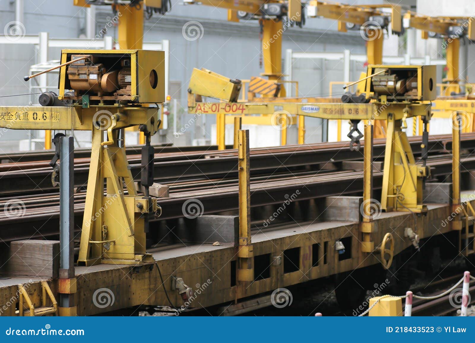 1 May 2005 a Construction Train with Tamping Machine for Track