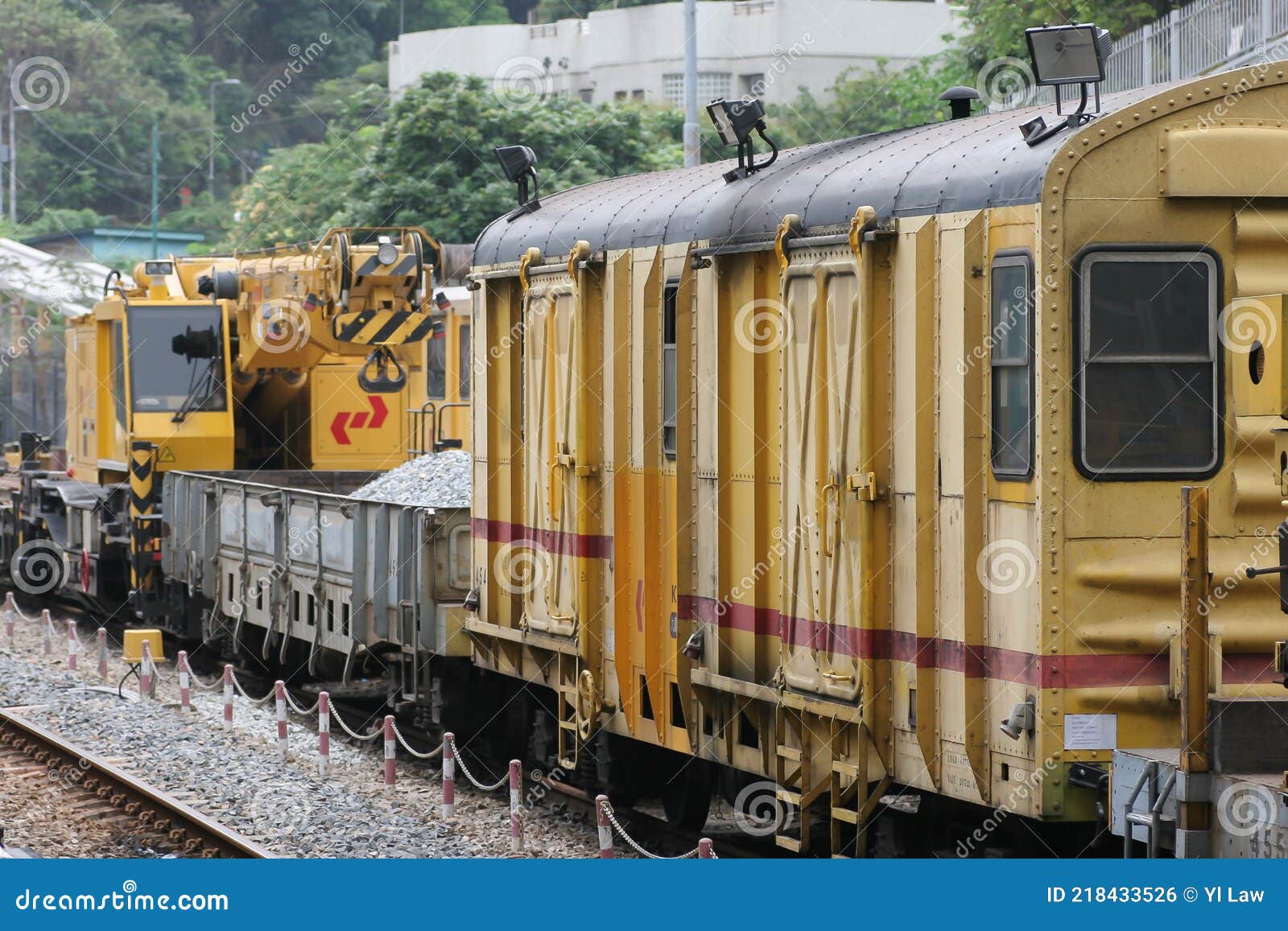 1 May 2005 a Construction Train with Tamping Machine for Track