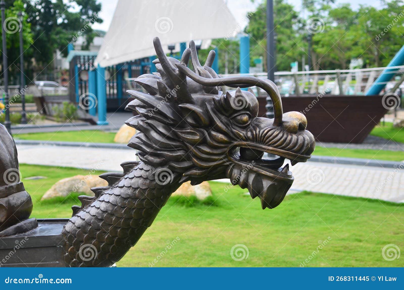 19 May 2013 Front of the Traditional Dragon Boat Head Editorial Image