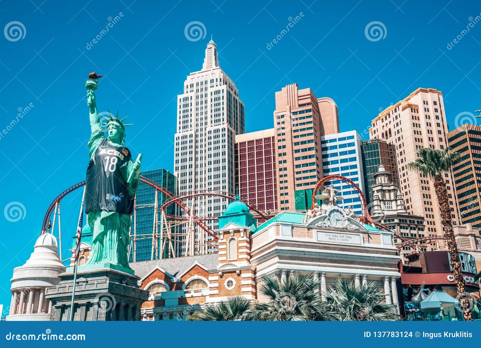Las Vegas Nevada Statue of Liberty Replica in front of New York New York  Hotel