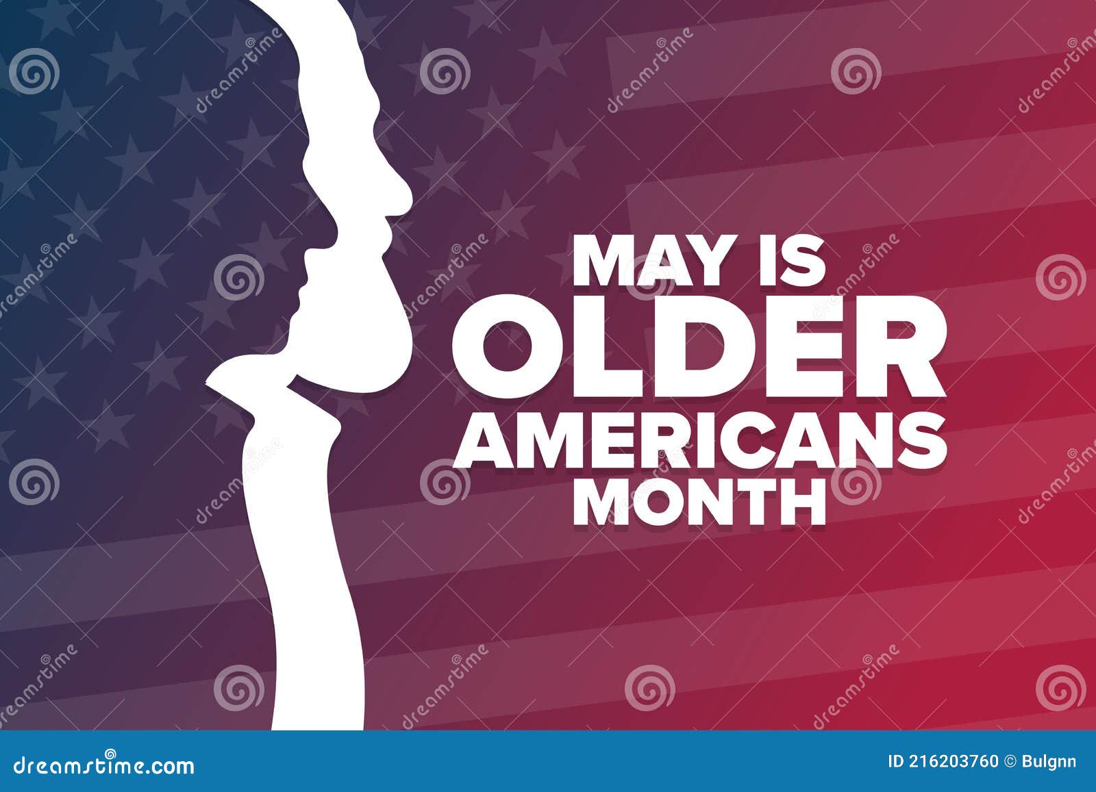 May is Older Americans Month. Holiday Concept Stock Vector