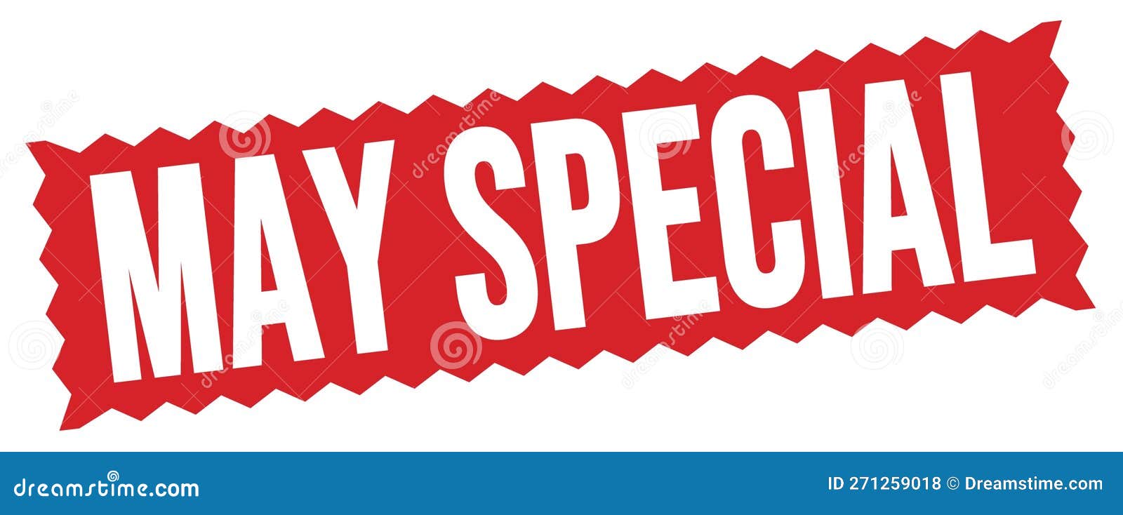 MAY SPECIAL Text Written on Red Stamp Sign Stock Illustration