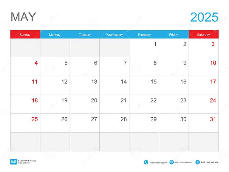 May 2025 Template, Calendar 2025 Design, Desk Calendar 2025 Template, Planner Simple, Week