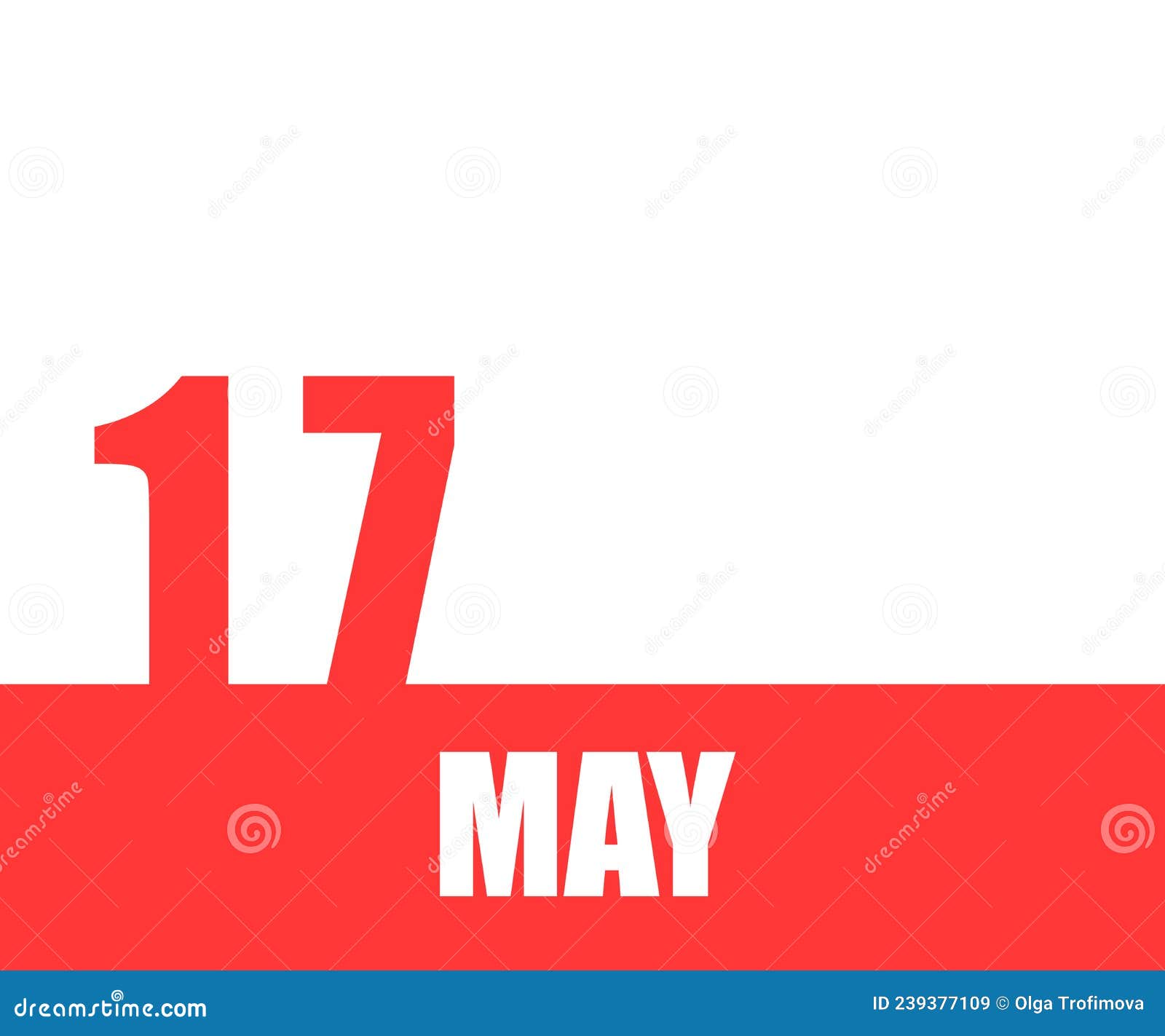 May. 17th Day of Month, Calendar Date Stock Illustration Illustration