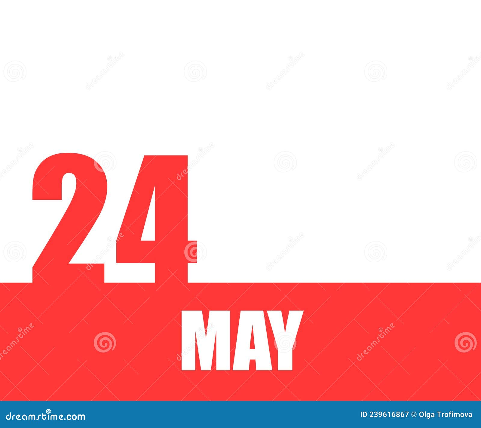 May. 24th Day of Month, Calendar Date Stock Illustration Illustration