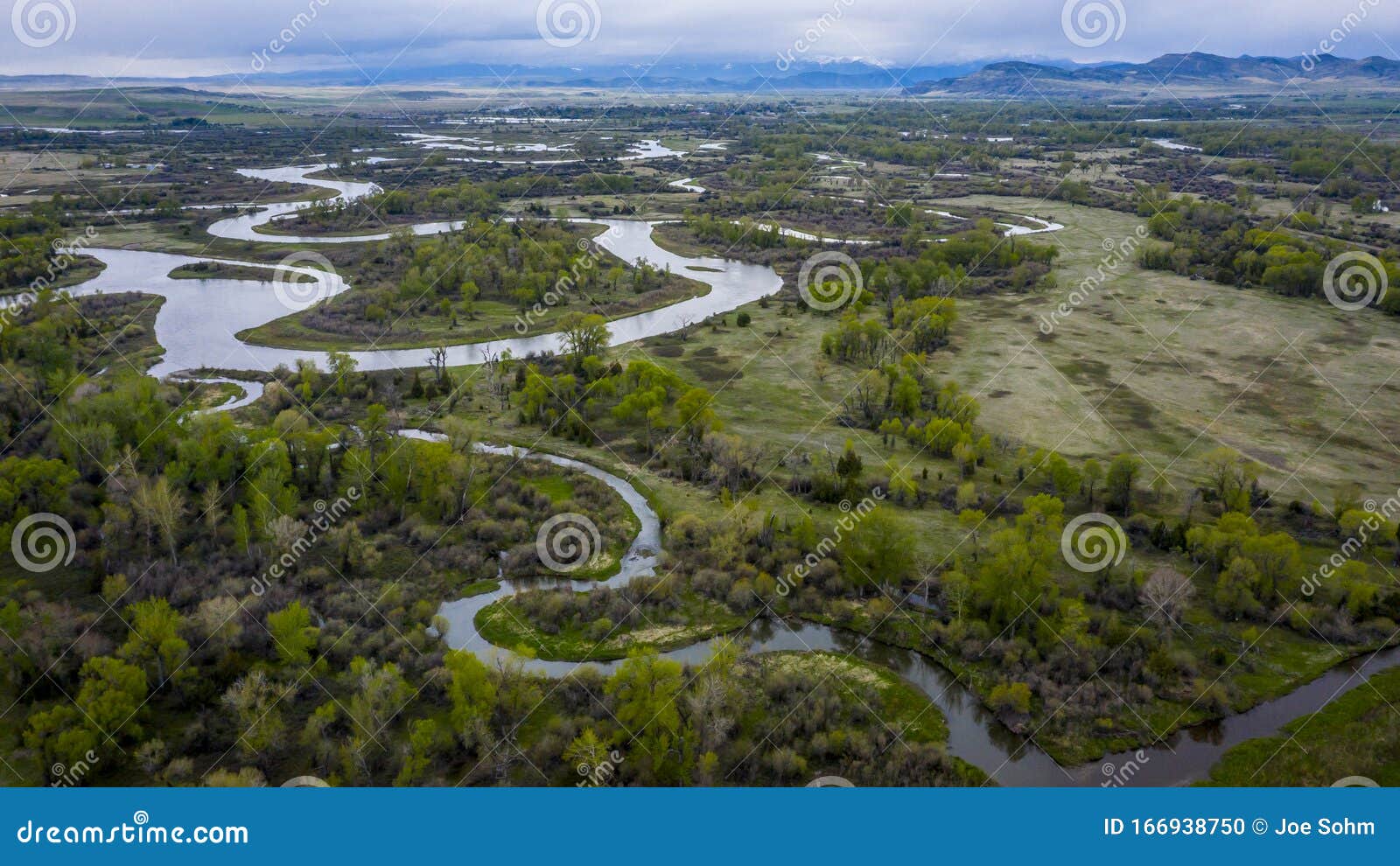 may 23 2019, usa - three forks, mt - missouri river breaks national monument, the source of the missouri river, comprised of jeffe