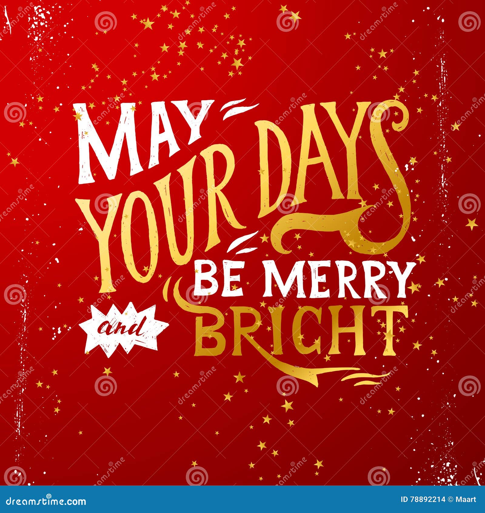 Premium Vector  May your days be merry and bright