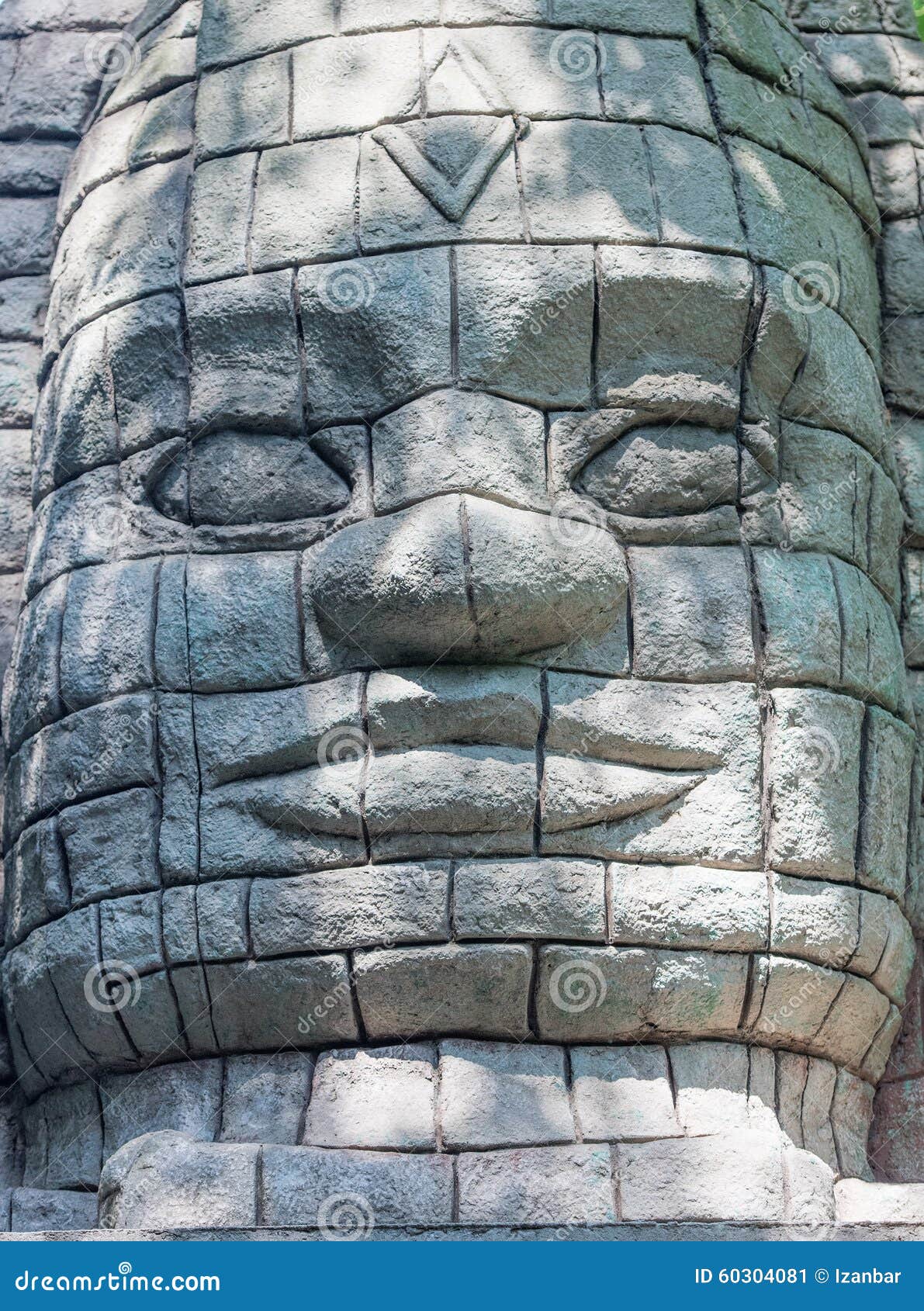 Maya Aztec Style Stone Statue Stock Image Image of mexico, indian