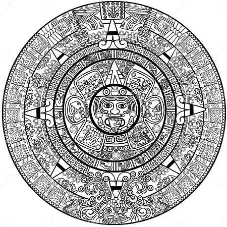 Maya calendar stock illustration. Illustration of obsolete - 10899027