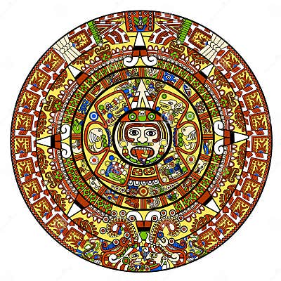 Maya calendar stock illustration. Illustration of circle - 15184059