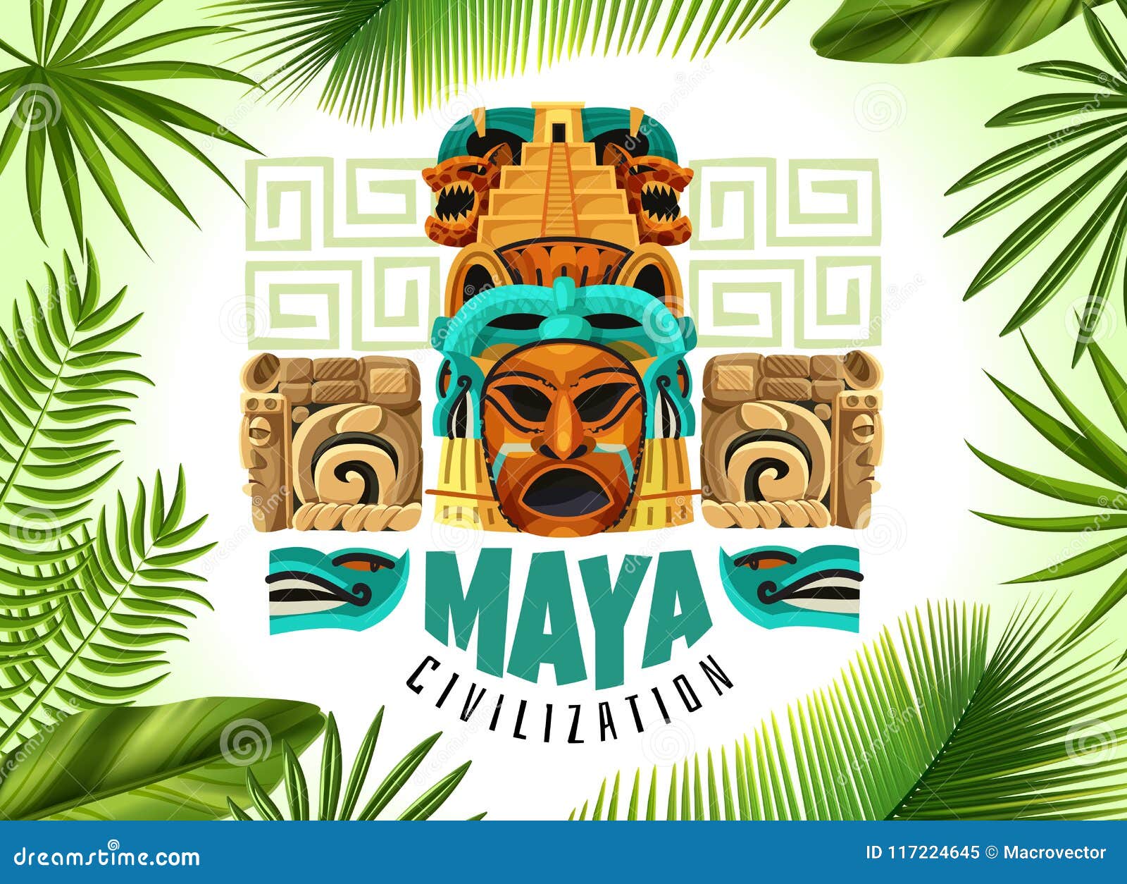 maya civilization horizontal poster