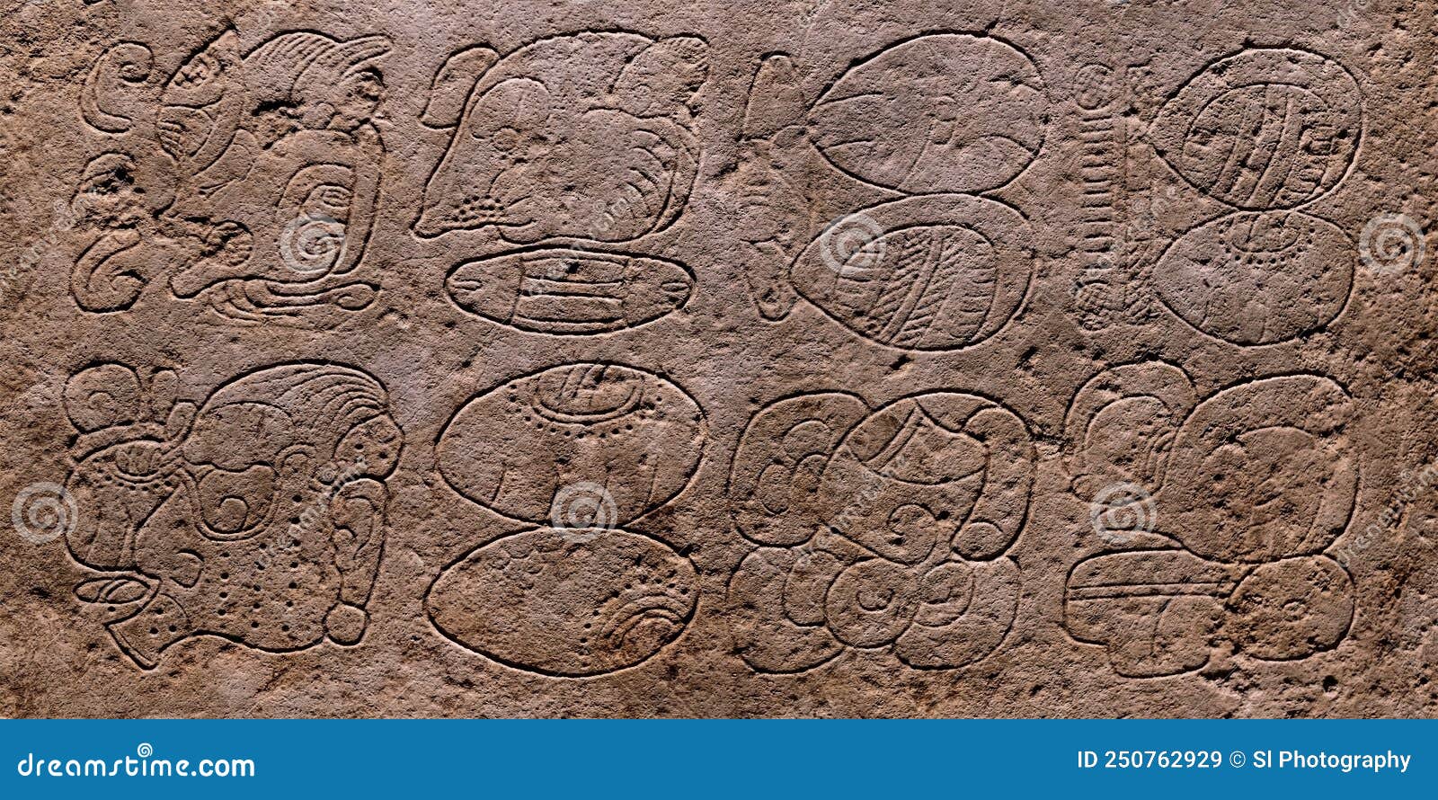 maya hierogplyphics carving, mexico city