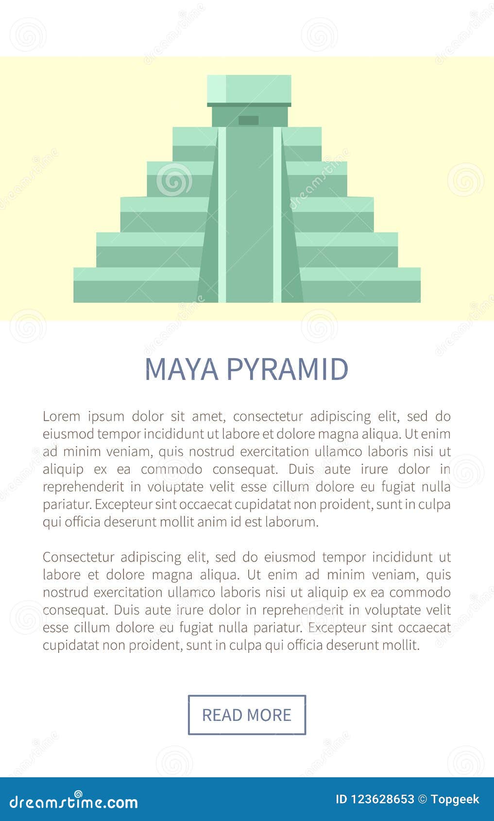 Maya Pyramid Web Page Text Vector Illustration Stock Vector ...