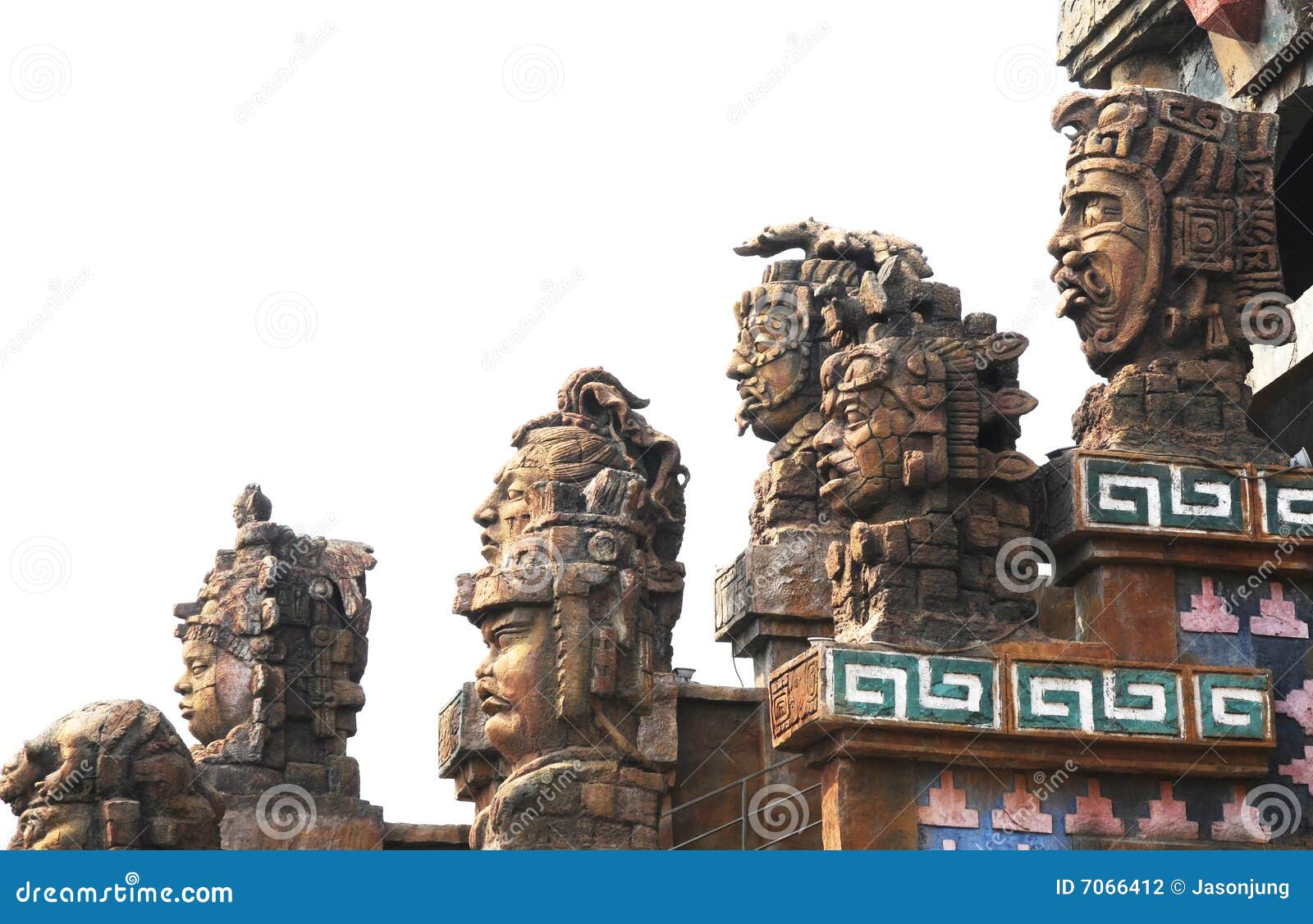 Maya warrior statue stock photo. Image of sculpture, ruin 7066412