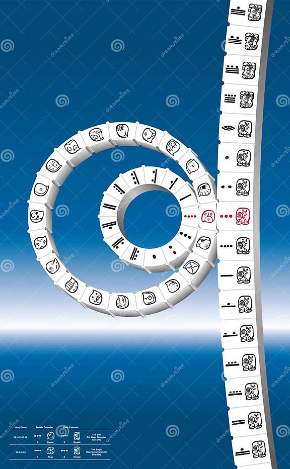 Mayan Calendar New Calendar Round Doomsday Stock Vector