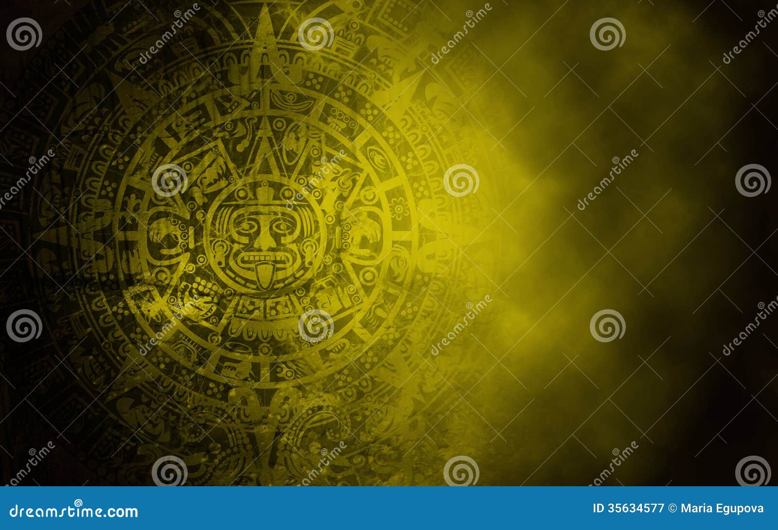 mayan calendar on old stone texture