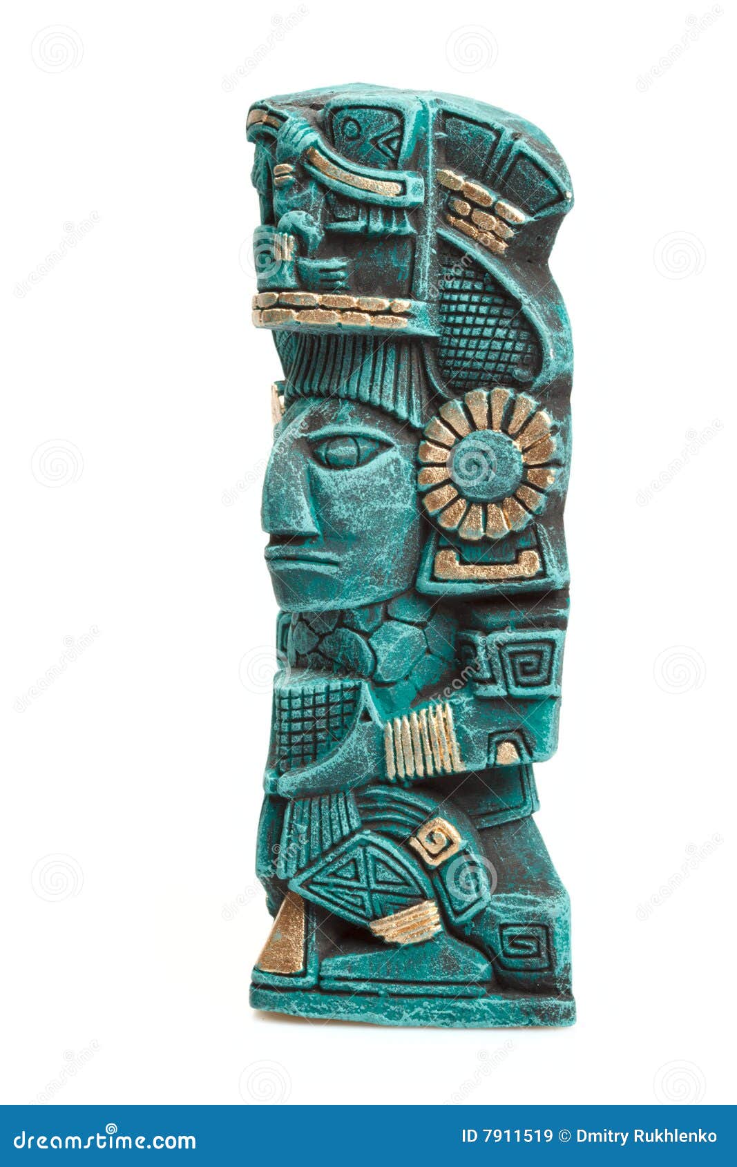Mayan Deity Statue from Mexico Isolated Stock Image Image of white