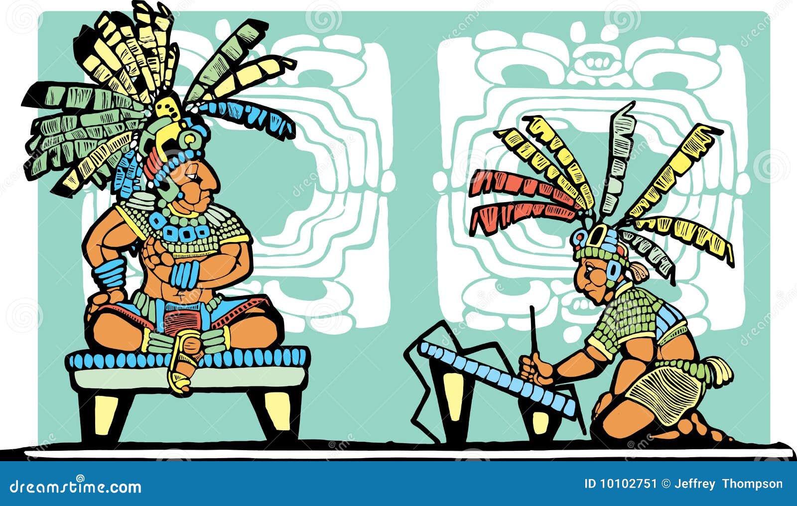 mayan king and scribe