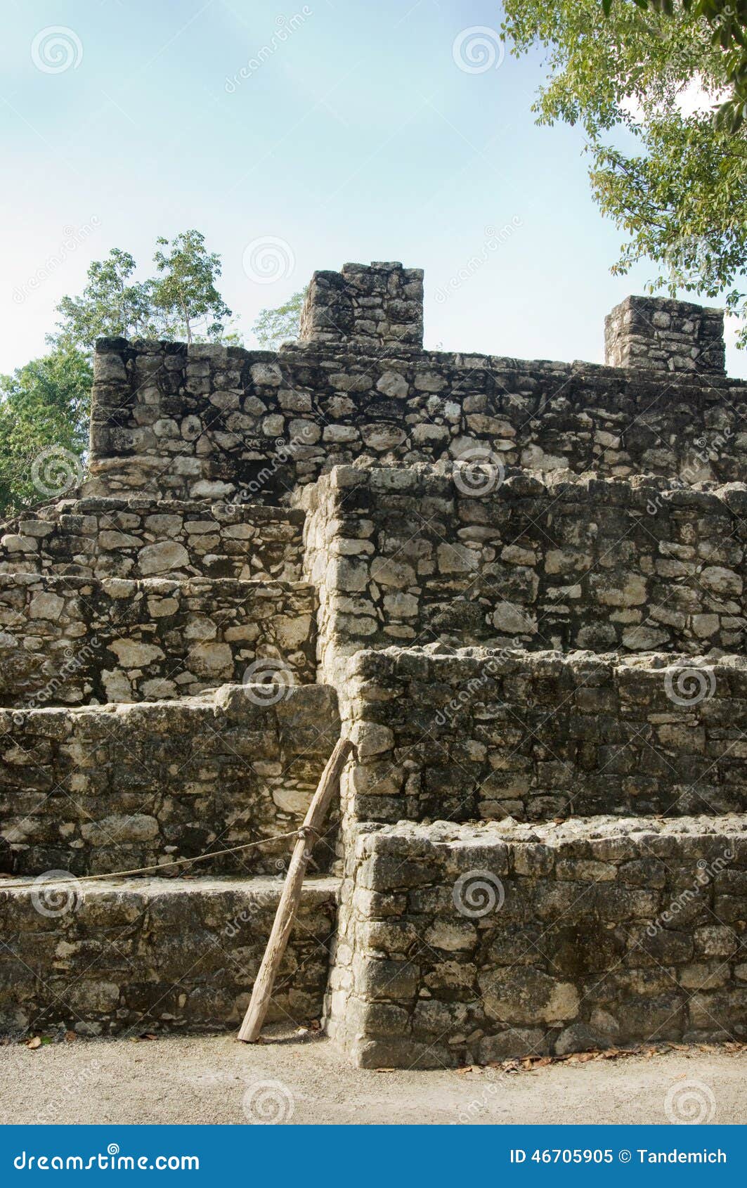 Ruïnes van Mayan piramide, Coba, Mexico