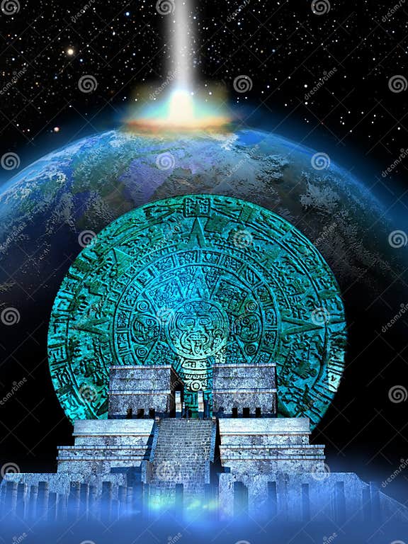 Mayan predictions stock illustration. Illustration of impact 22518866
