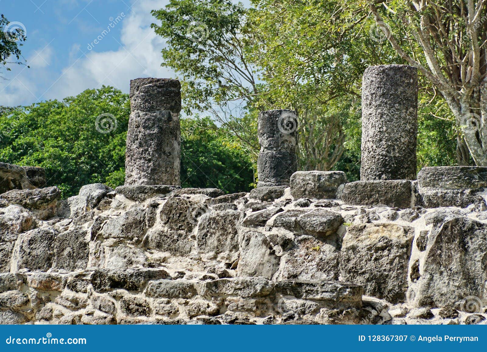 mayan ruin in cozumel, mexico