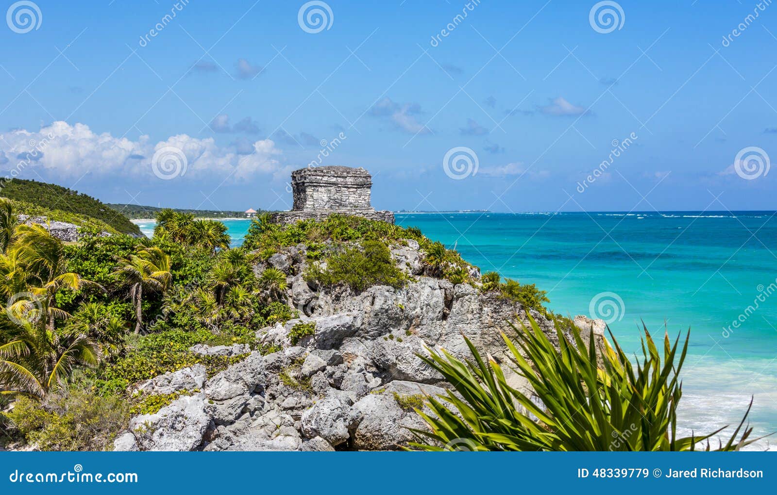 mayan ruin at tulum near playa del carmen, mexico