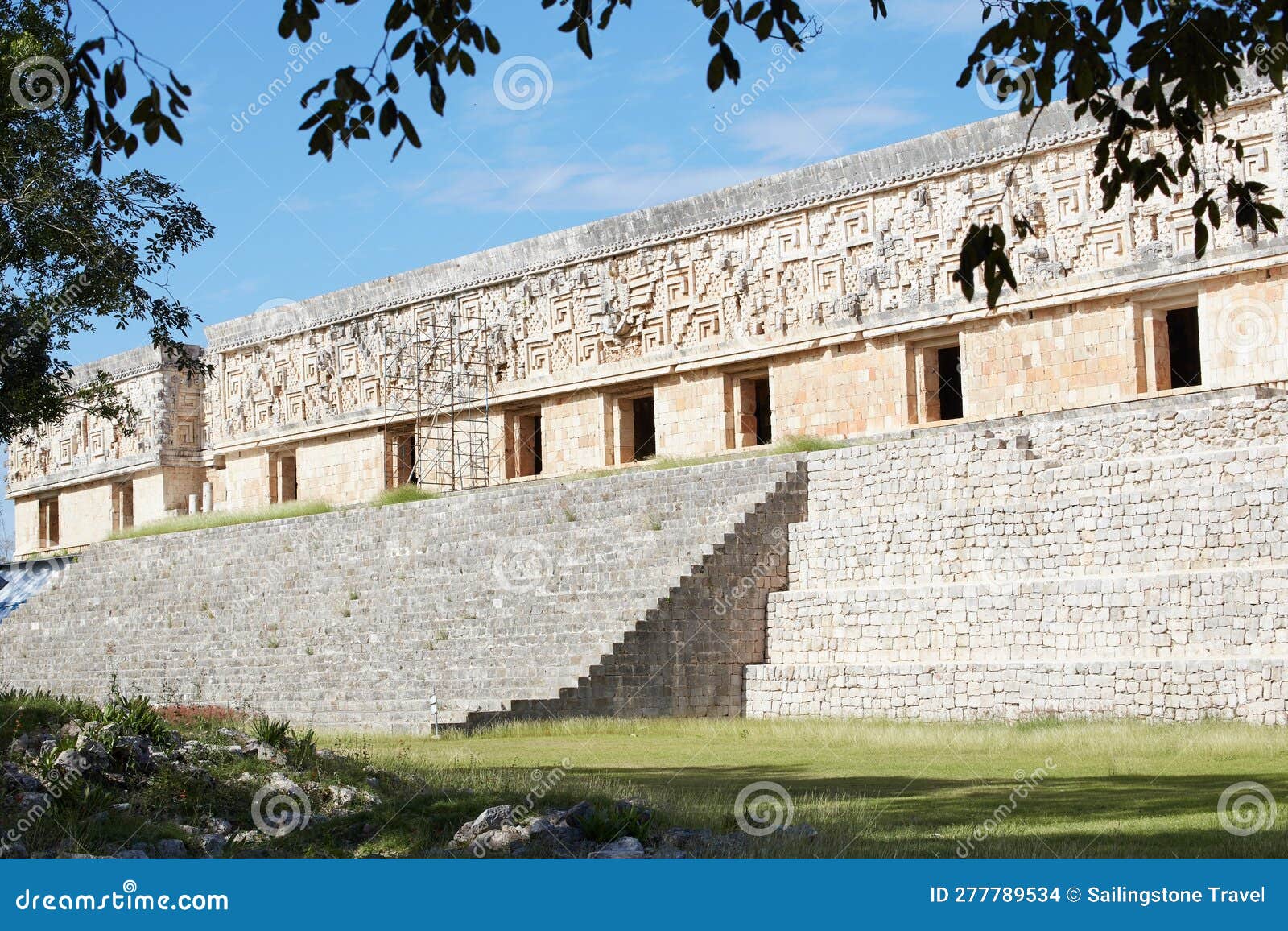 the mayan ruins of uxmal in yucatan, mexico, is one of mesoamerica's most stunning archaeological sites