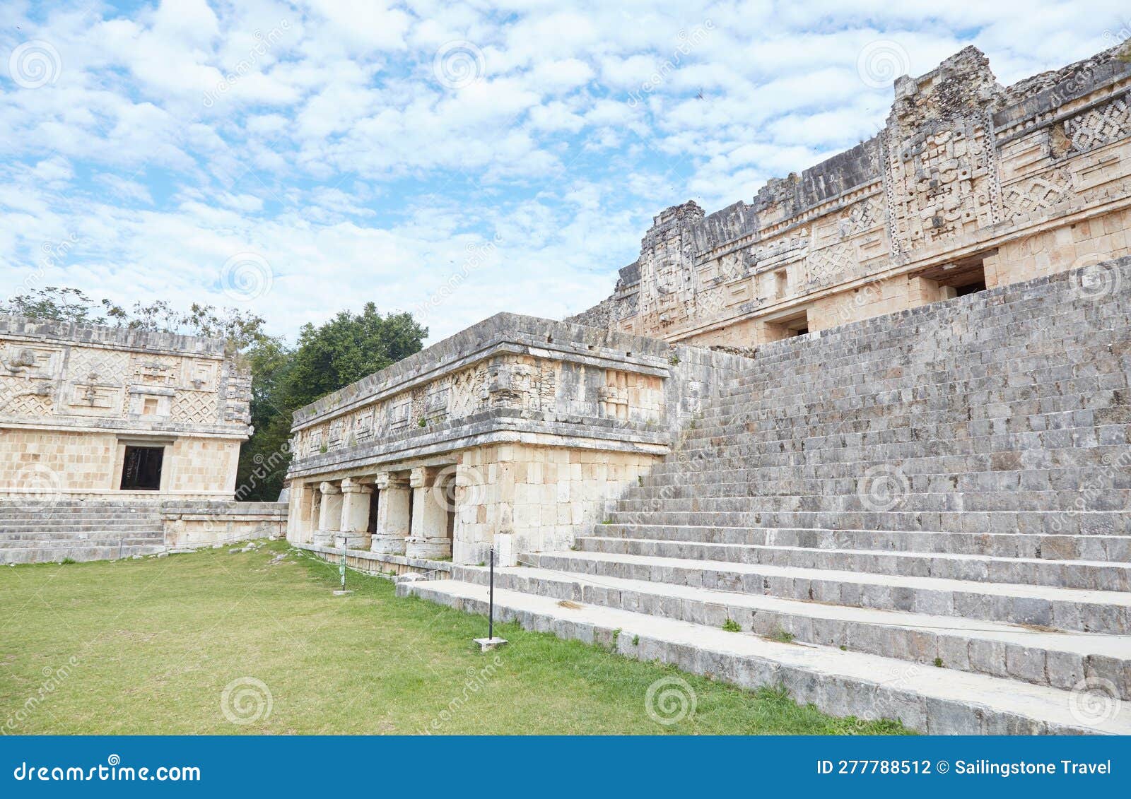 the mayan ruins of uxmal in yucatan, mexico, is one of mesoamerica's most stunning archaeological sites