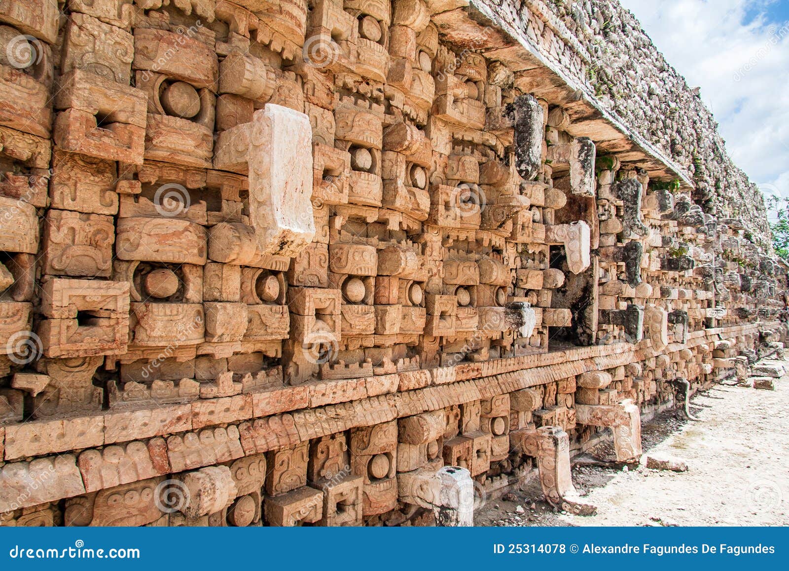 mayan temple in kabah yucatan mexico