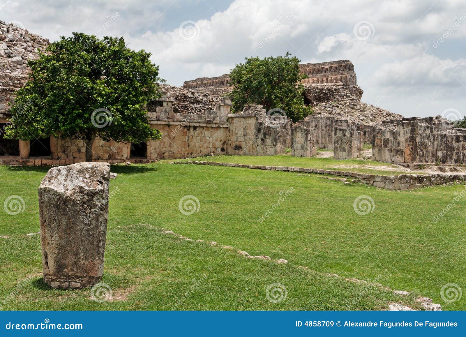 mayan temple in kabah yucatan mexico