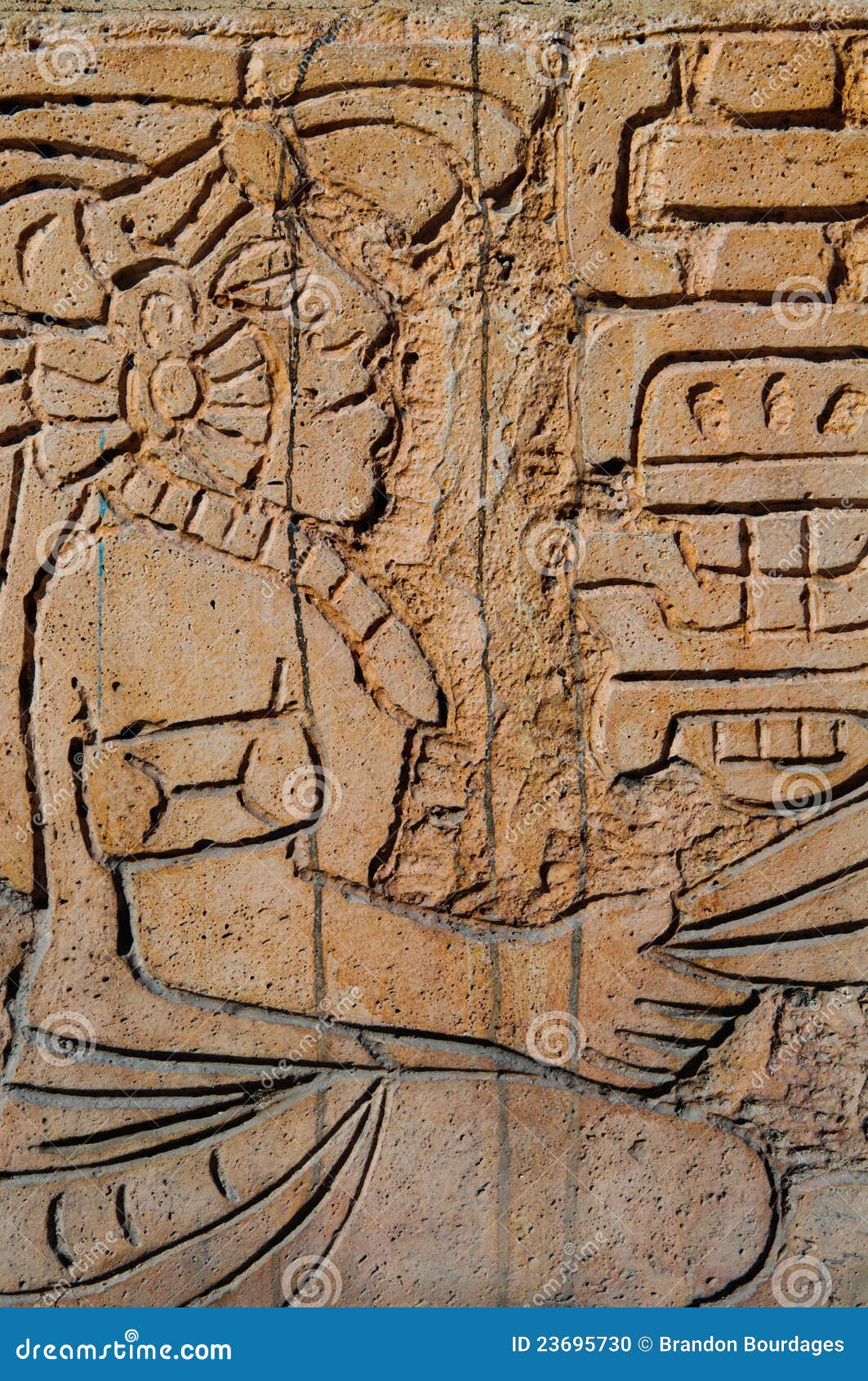 Mayan Warrior Statue stock photo. Image of mayan, history 23695730