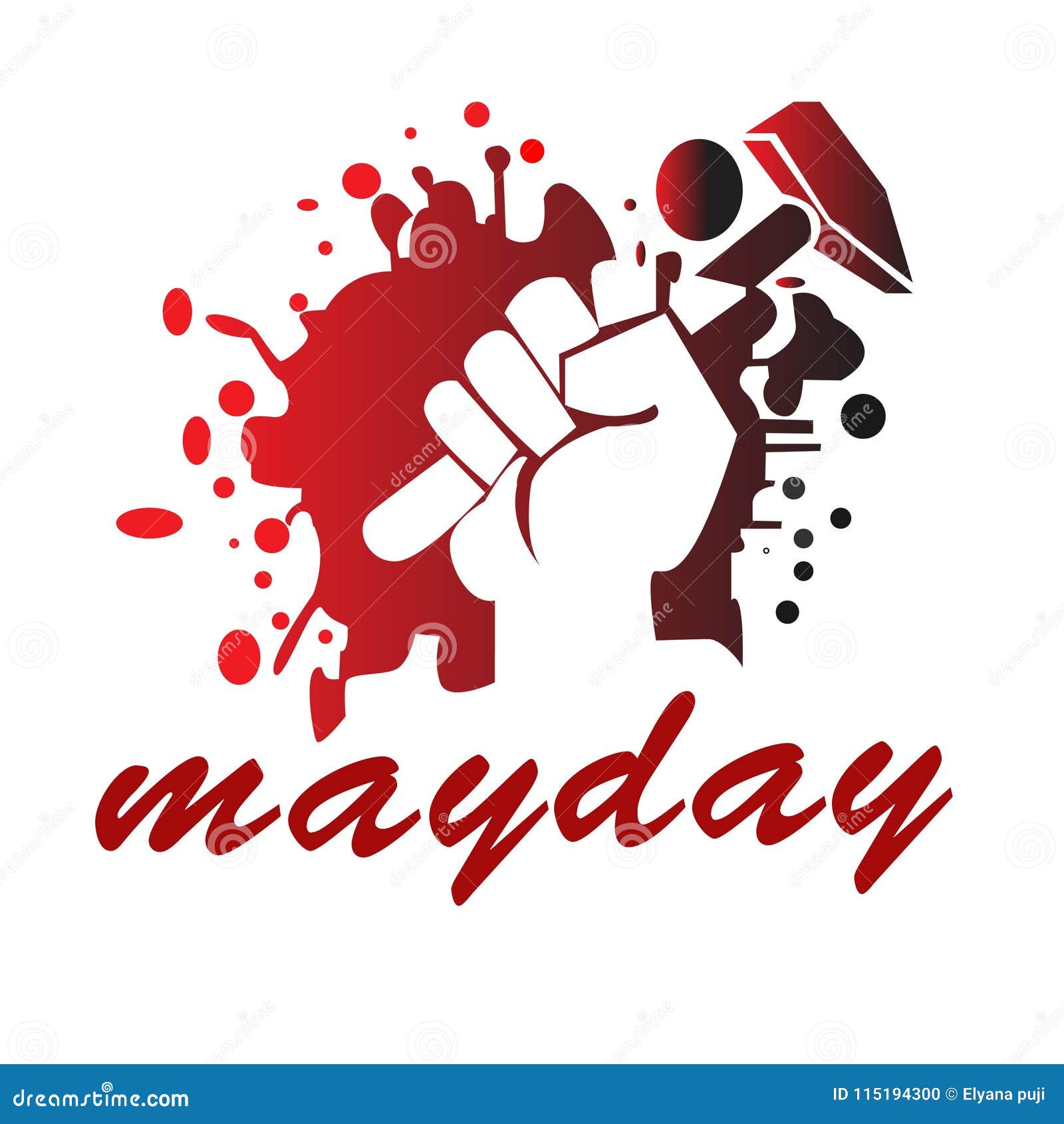 Mayday illustration vector stock vector. Illustration of event - 115194300