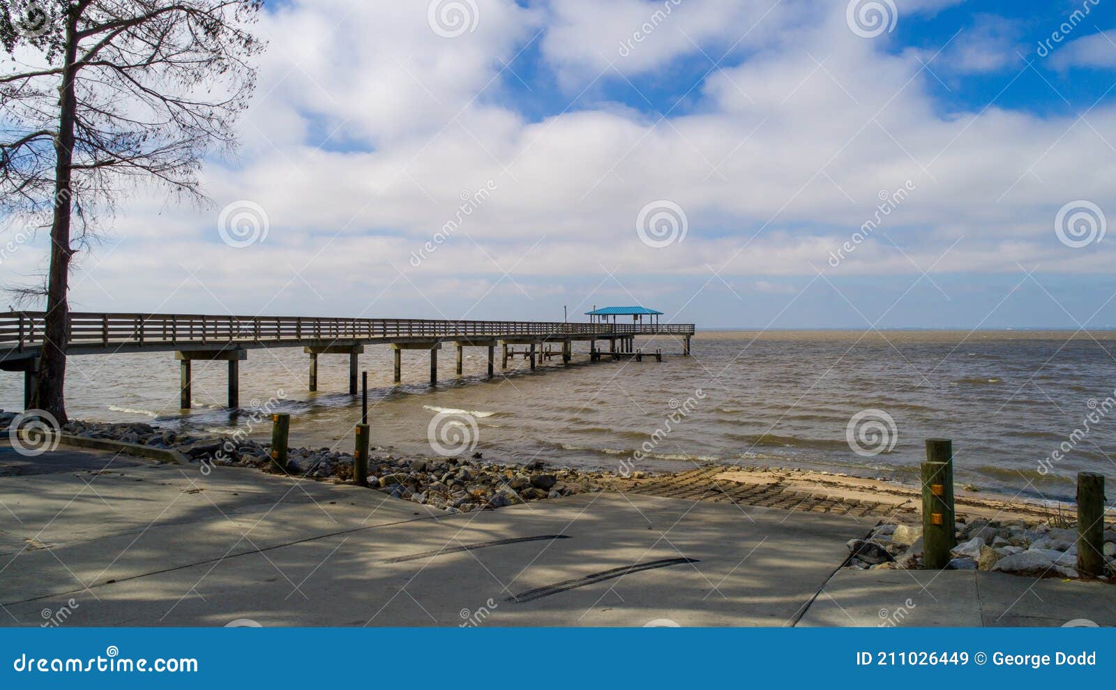 Mayday Park Pier in Daphne, Alabama on the Eastern Shore of Mobile Bay