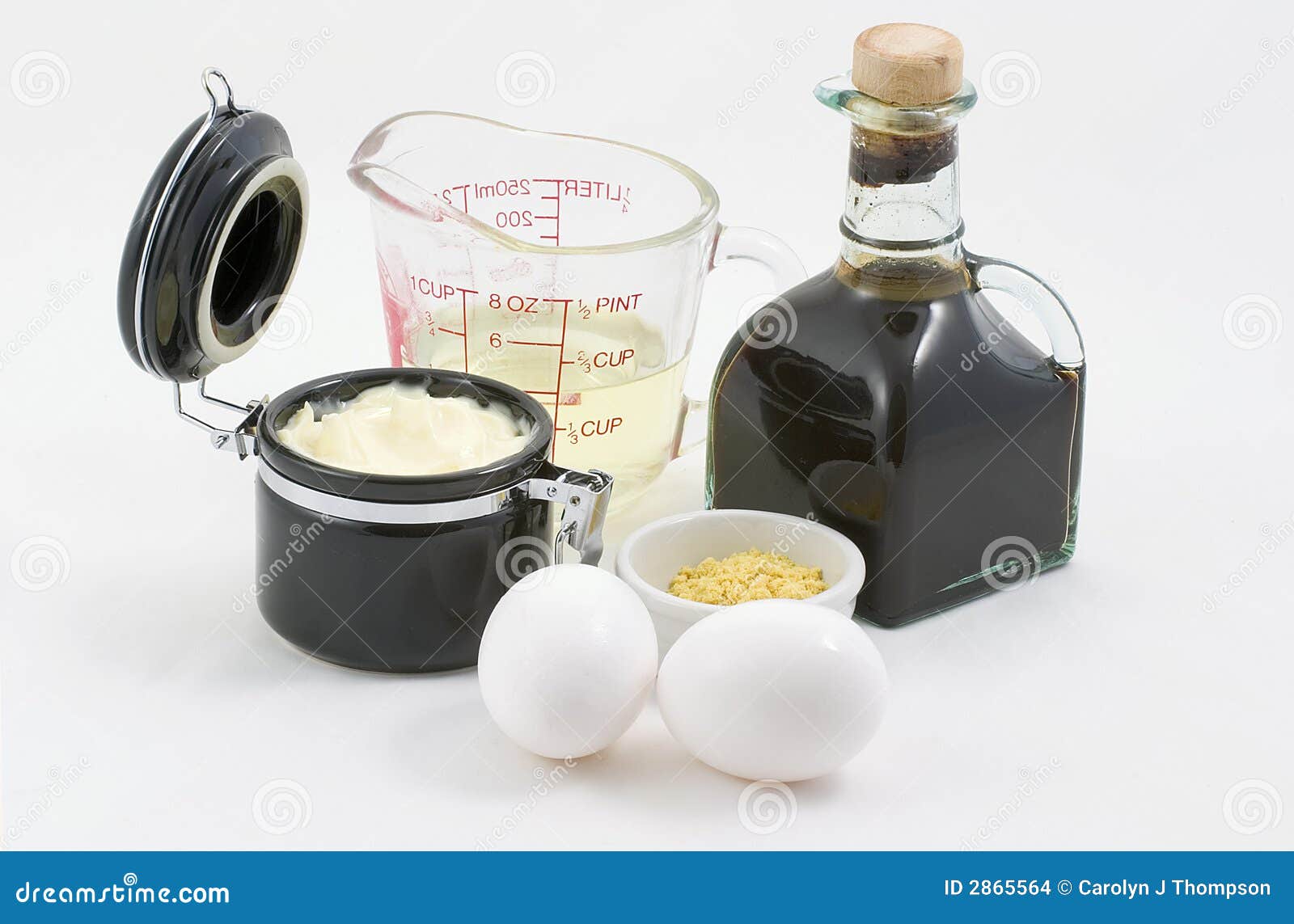Mayonnaise with Ingredients Stock Photo Image of sauce, food 2865564